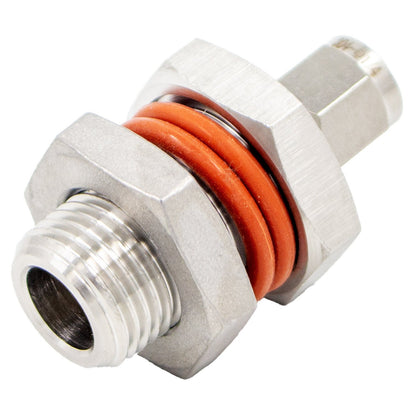 Stainless Steel Weldless HERMS Bulkhead - 1/2" Male NPT X 1/4" Compression