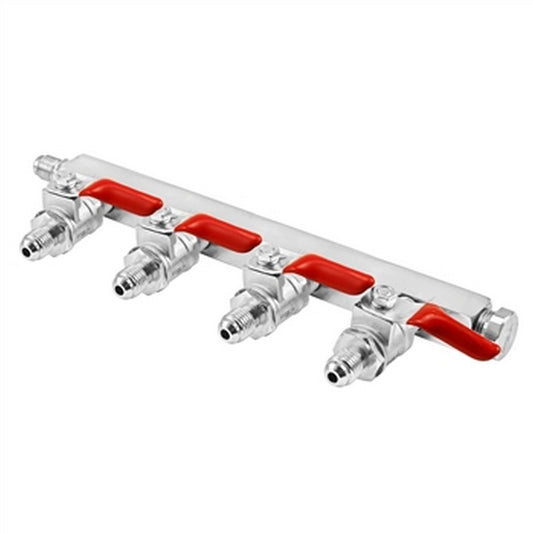 Commercial Grade Gas Distributor - 4 Way - 1/4" MFL