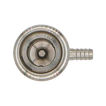 Kegland Stainless Steel Machined Ball Lock Liquid Disconnect - 1/4" OD Barb