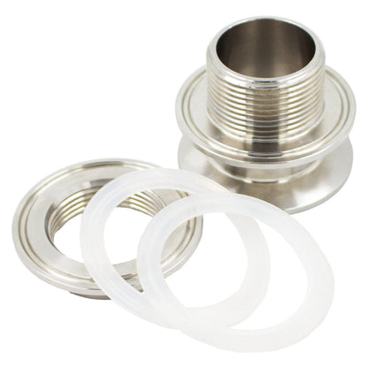 Stainless Steel 2" Tri-Clover Weldless Bulkhead Fitting