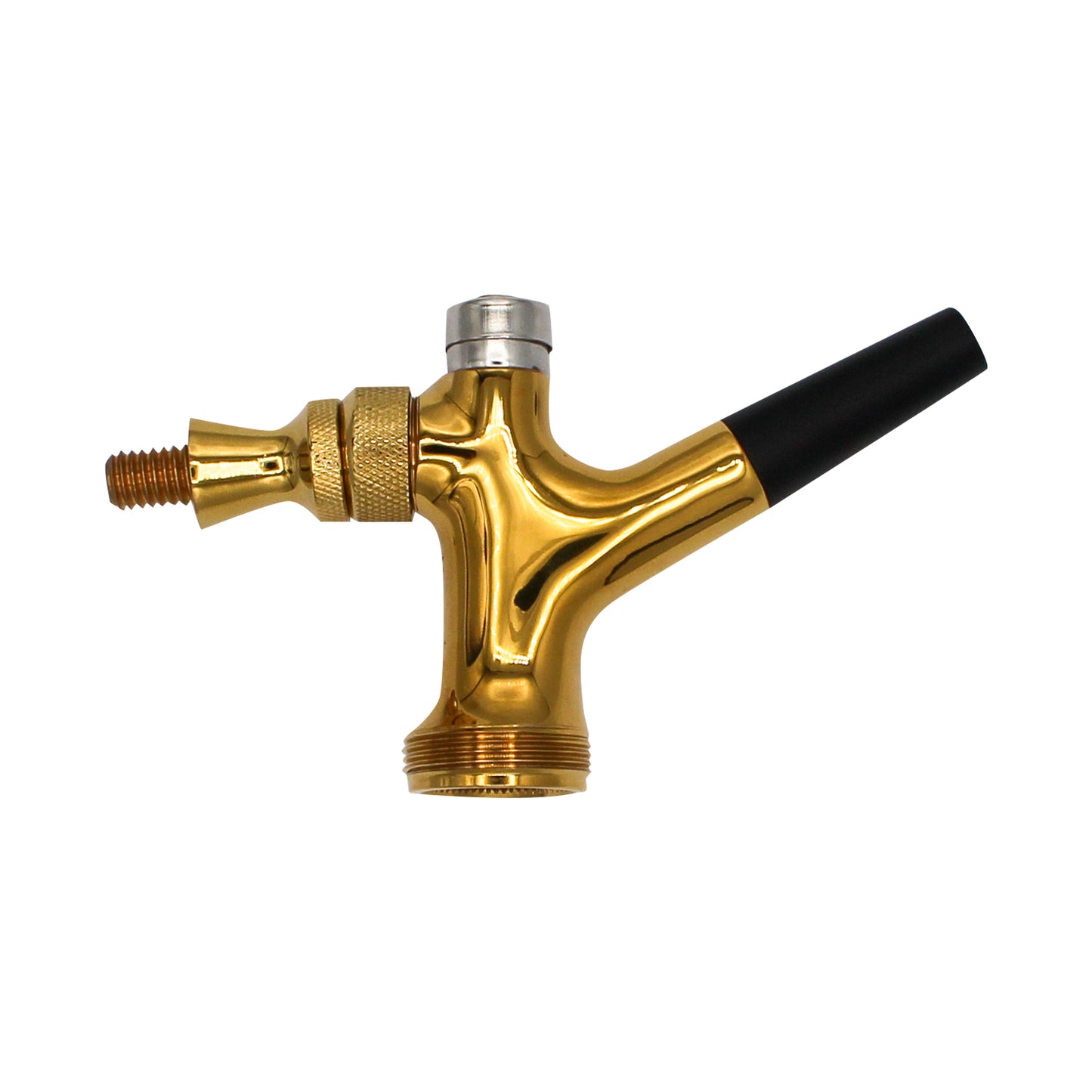 PVD Gold Coated Brass Self-Closing Beer Faucet With ABS Spout