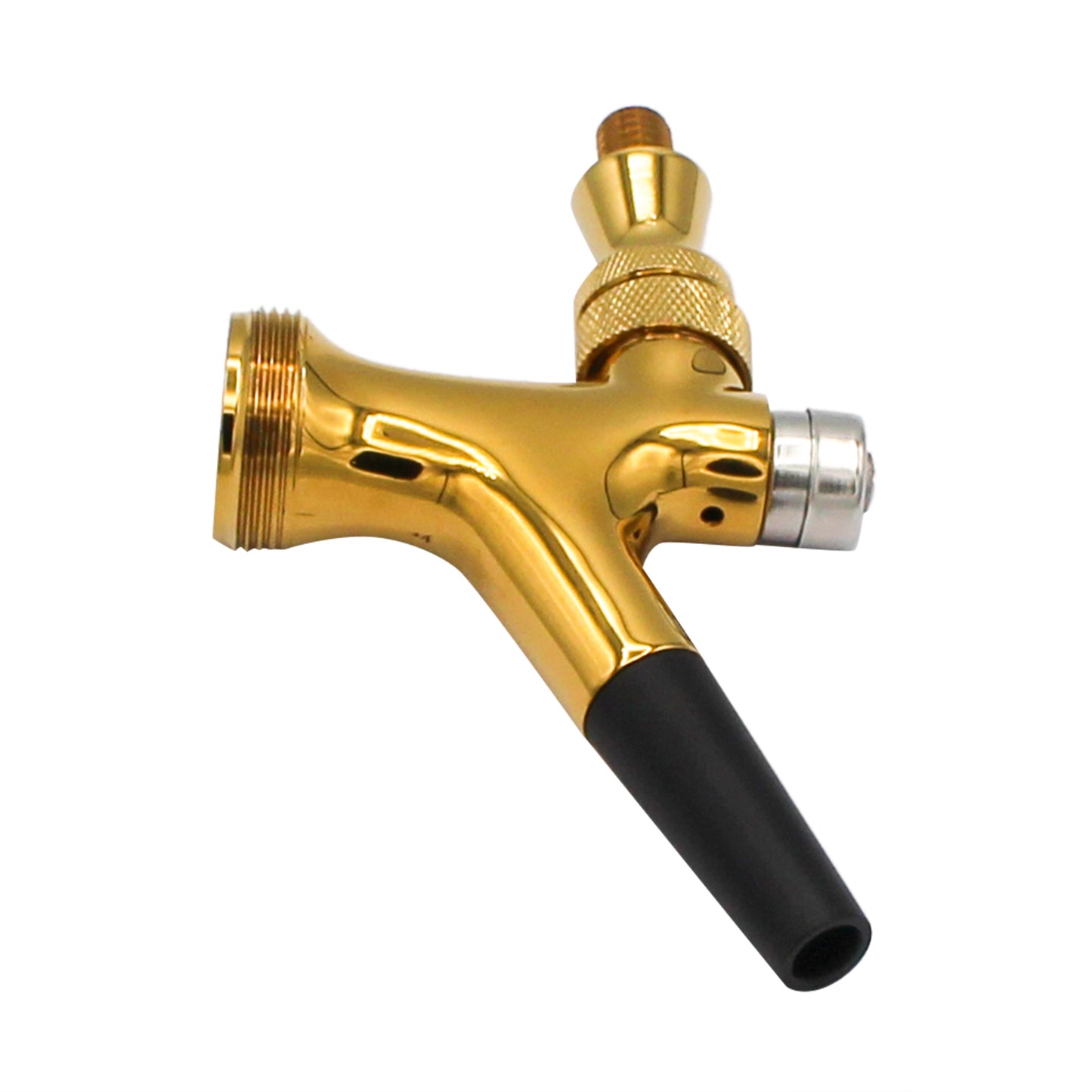 PVD Gold Coated Brass Self-Closing Beer Faucet With ABS Spout