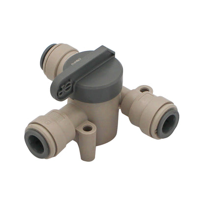 John Guest Food Grade Plastic (Push-In) Angle Stop Valve - 3/8" (9.5mm)