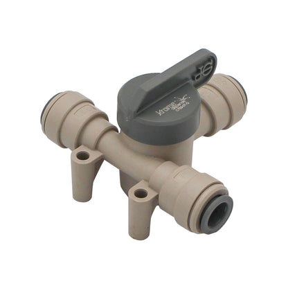 John Guest Food Grade Plastic (Push-In) Angle Stop Valve - 3/8" (9.5mm)