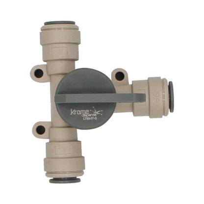 John Guest Food Grade Plastic (Push-In) Angle Stop Valve - 3/8" (9.5mm)