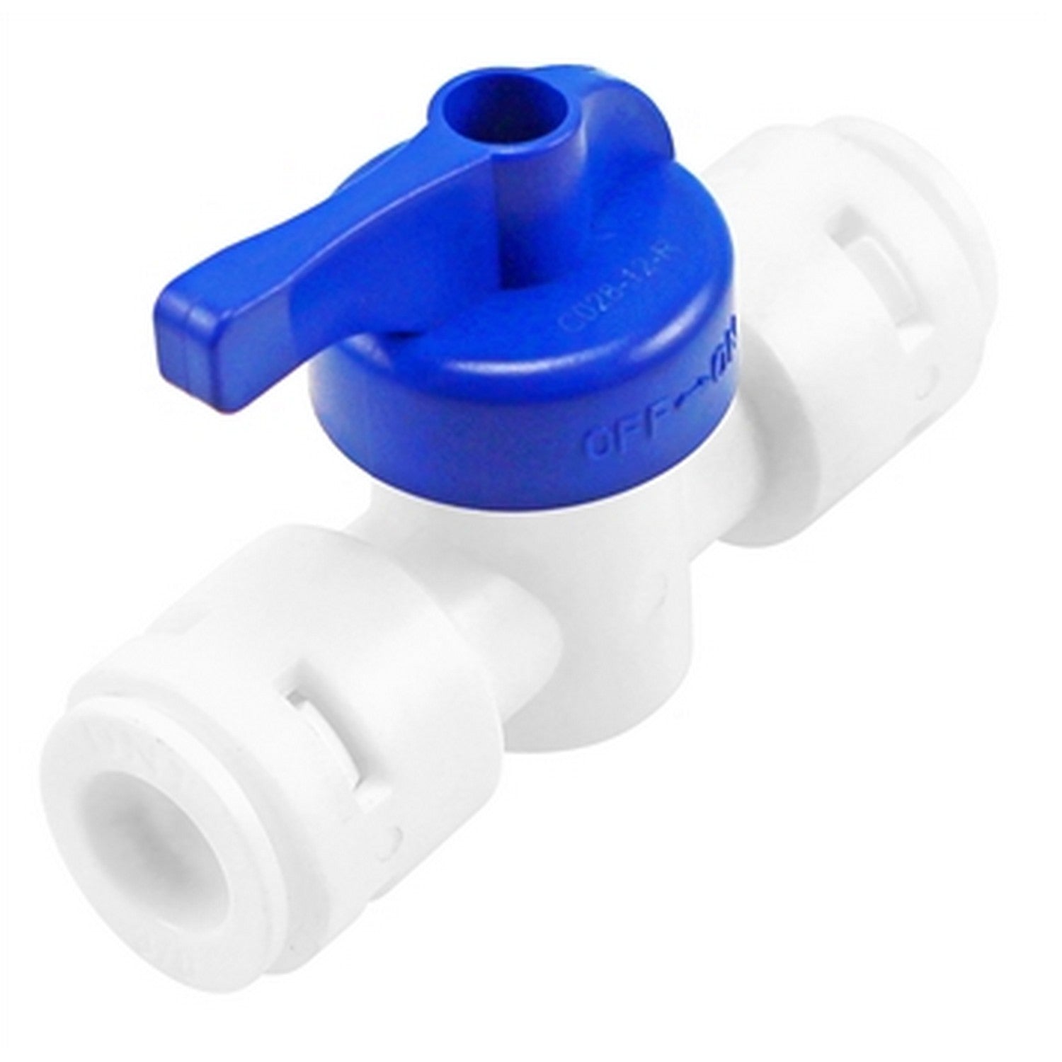 Food Grade Plastic DM Fit (Push-In) Shut Off Valve - 3/8" (9.5mm)