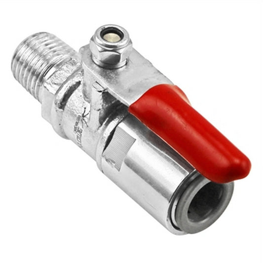 John Guest (Push-In) Ball Valve With Check - 1/4" Male NPT X 3/8" (9.5mm)