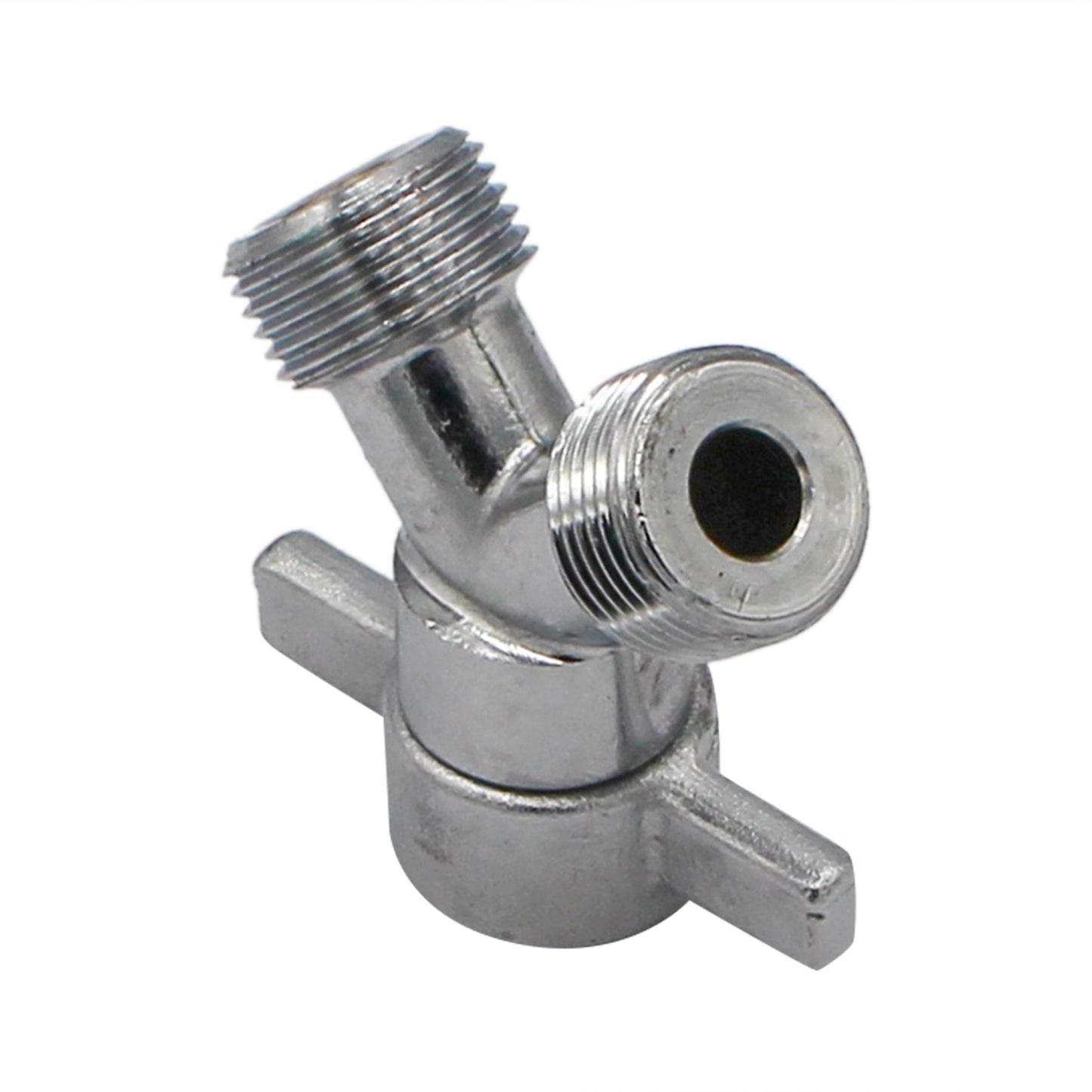 Chrome Plated Brass Y Splitter With Wing Nut - 5/8" BSP