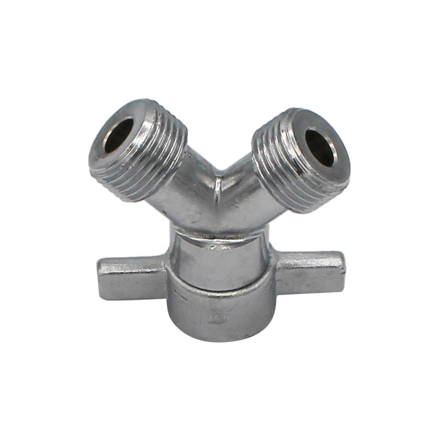 Chrome Plated Brass Y Splitter With Wing Nut - 5/8" BSP