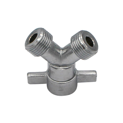 Chrome Plated Brass Y Splitter With Wing Nut - 5/8" BSP