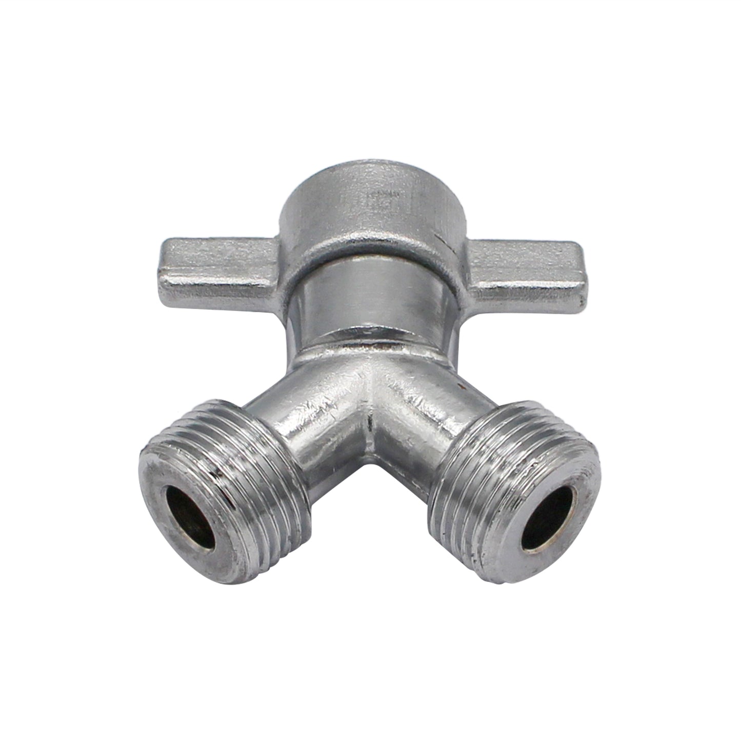Chrome Plated Brass Y Splitter With Wing Nut - 5/8" BSP