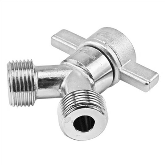 Chrome Plated Brass Y Splitter With Wing Nut - 5/8" BSP