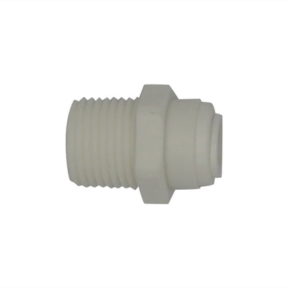 DM Fit Food Grade Plastic (Push-In) Fitting - 1/2" Male NPT X 3/8" (9.5mm)