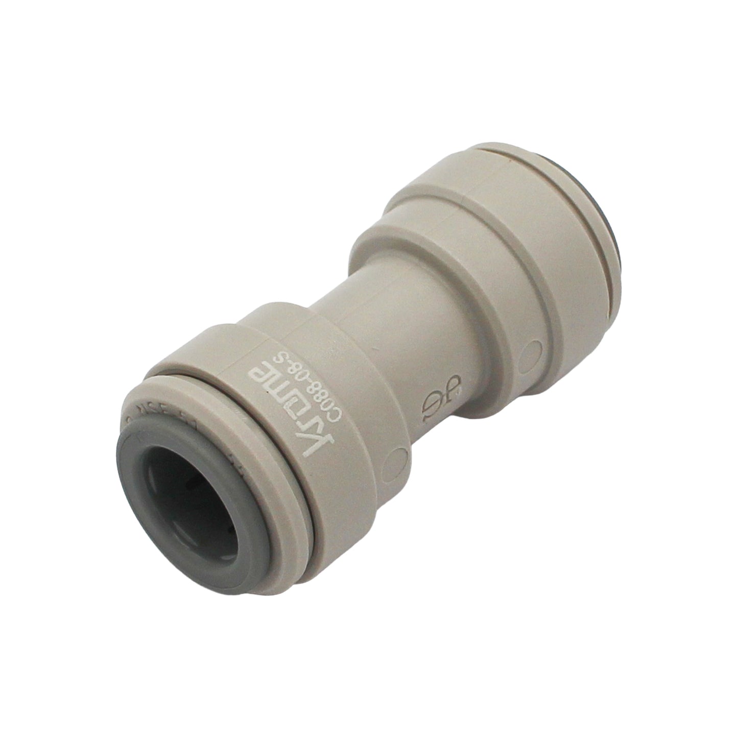 John Guest Food Grade Plastic (Push-In) Straight Connector - 3/8" (9.5mm)