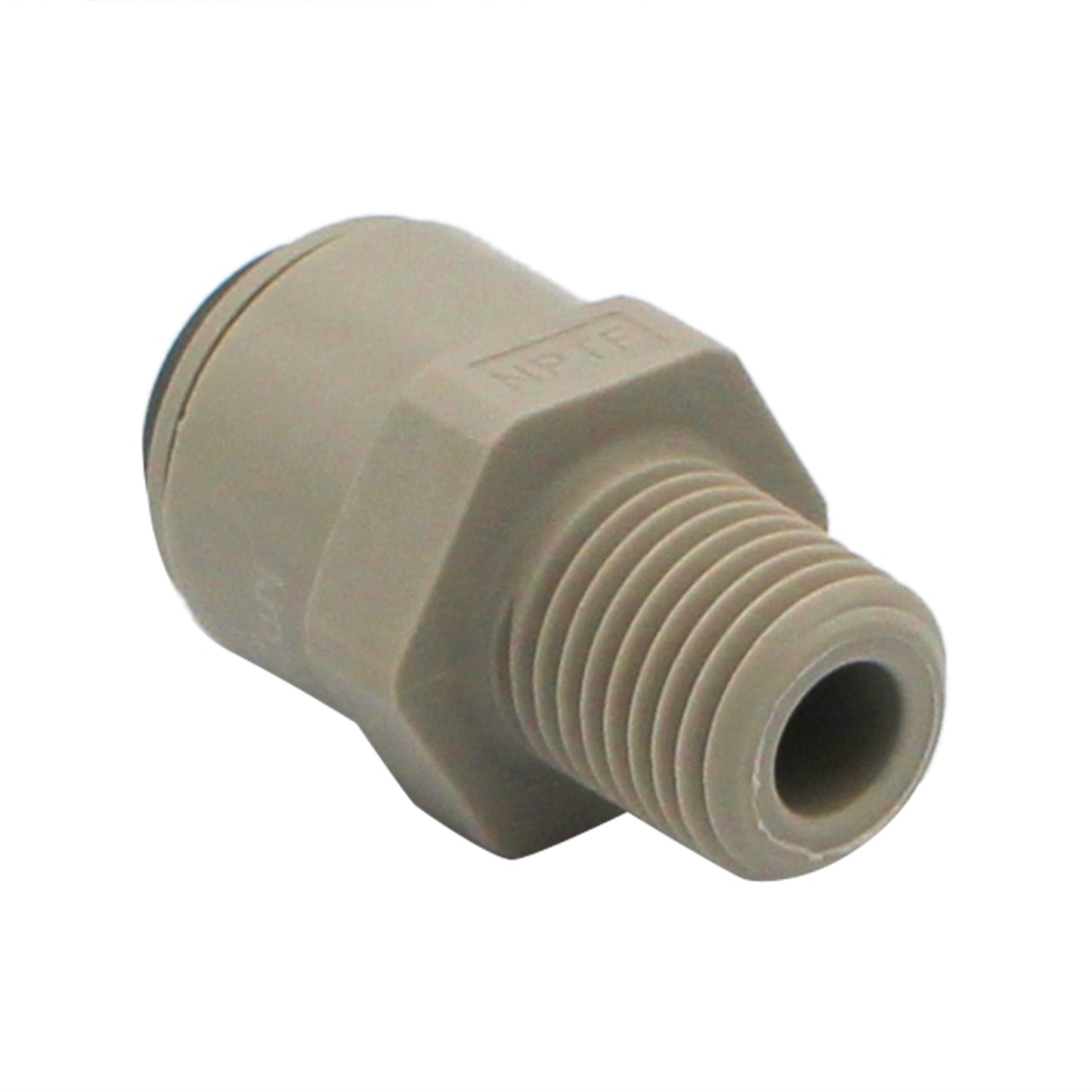 John Guest Food Grade Plastic (Push-In) Fitting - 1/4" Male NPT X 3/8" (9.5mm)