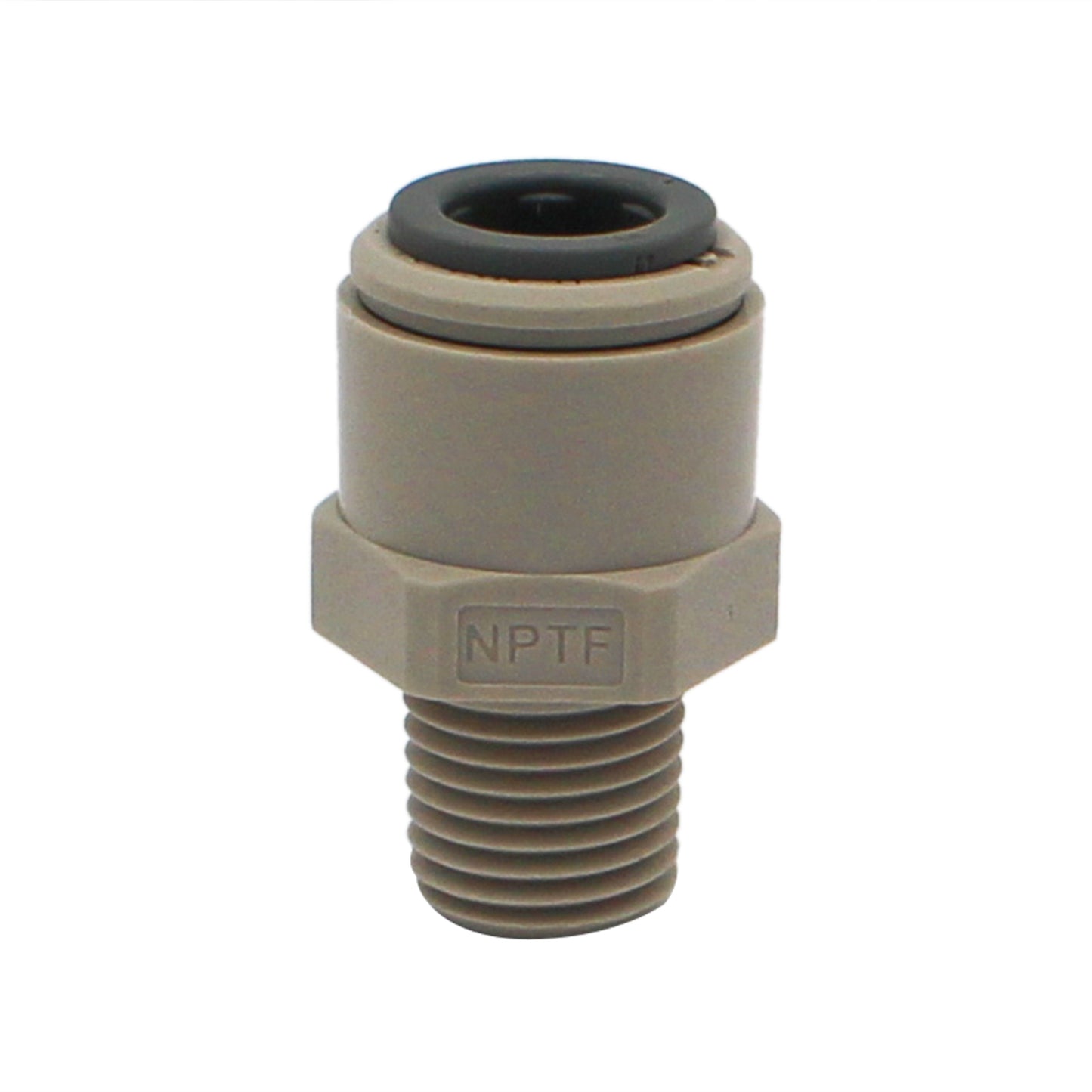 John Guest Food Grade Plastic (Push-In) Fitting - 1/4" Male NPT X 3/8" (9.5mm)