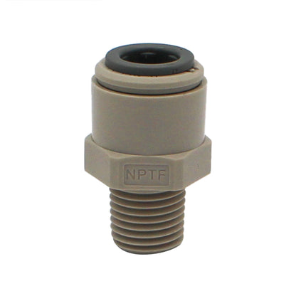 John Guest Food Grade Plastic (Push-In) Fitting - 1/4" Male NPT X 3/8" (9.5mm)