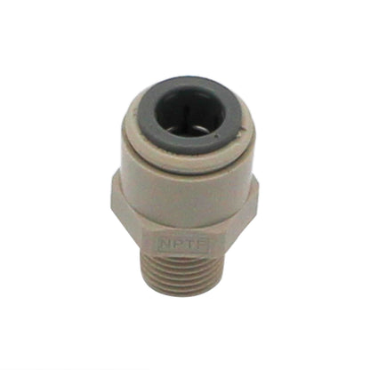 John Guest Food Grade Plastic (Push-In) Fitting - 1/4" Male NPT X 3/8" (9.5mm)