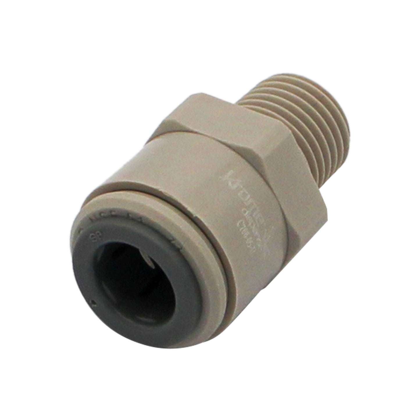 John Guest Food Grade Plastic (Push-In) Fitting - 1/4" Male NPT X 3/8" (9.5mm)