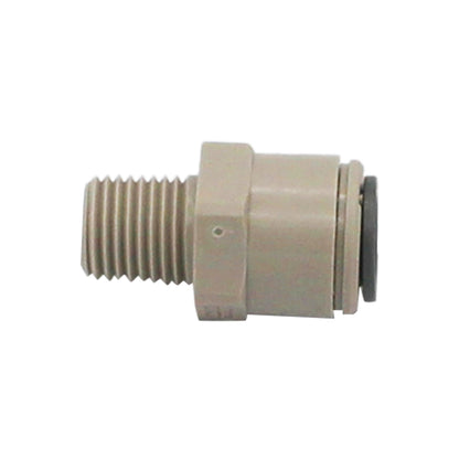 John Guest Food Grade Plastic (Push-In) Fitting - 1/4" Male NPT X 3/8" (9.5mm)