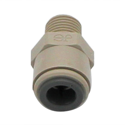 John Guest Food Grade Plastic (Push-In) Fitting - 1/4" Male NPT X 3/8" (9.5mm)