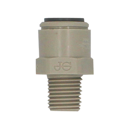 John Guest Food Grade Plastic (Push-In) Fitting - 1/4" Male NPT X 3/8" (9.5mm)