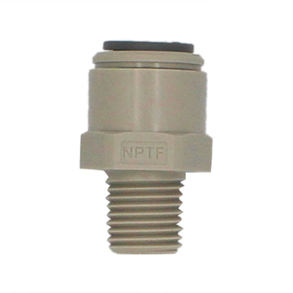 John Guest Food Grade Plastic (Push-In) Fitting - 1/4" Male NPT X 3/8" (9.5mm)