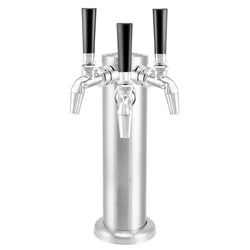 Kegland Brushed Stainless Steel Triple Tap Beer Tower