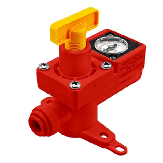 Duotight BlowTie 2 Diaphragm Spunding Valve With Gauge - 5/16" (8mm) (0-15 PSI)