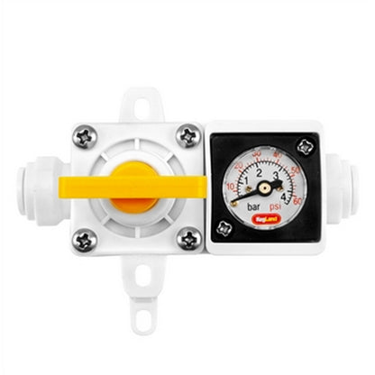 Duotight Inline Regulator With Gauge - 5/16" OD - 0-60 PSI - Top View