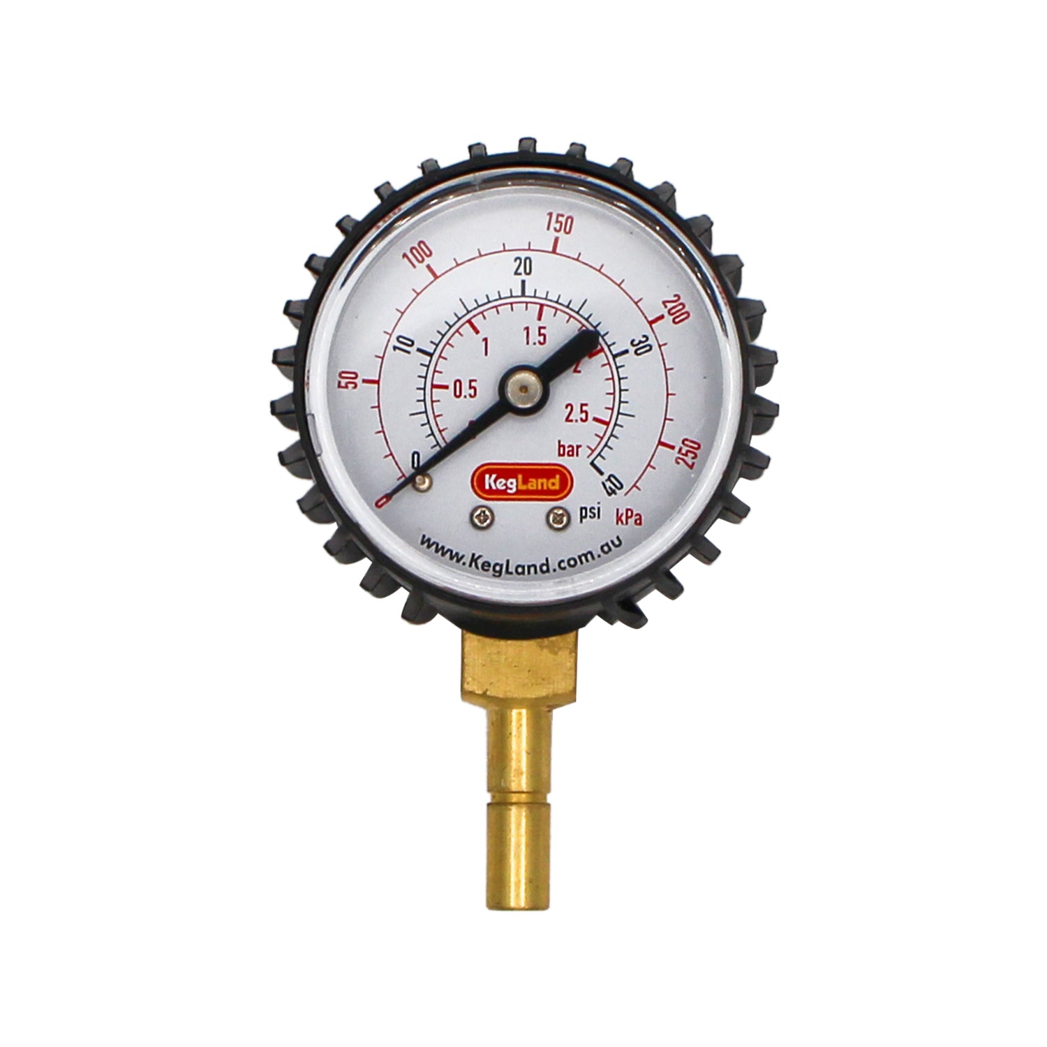 Kegland Duotight (Push-In) Pressure Gauge - 5/16" (8mm) - 0-40 PSI -  Canuck Homebrew Supply, Canada