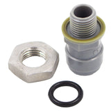 Duotight Food Grade Plastic (Push-In) Bulkhead - 1/4" NPT X 5/16" (8mm)