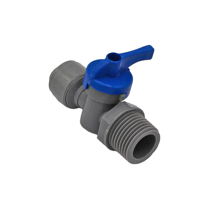 Kegland Duotight Food Grade Plastic (Push-In) Shut Off Valve - 1/2" Male NPT x 3/8" (9.5mm) -  Canuck Homebrew Supply, Canada