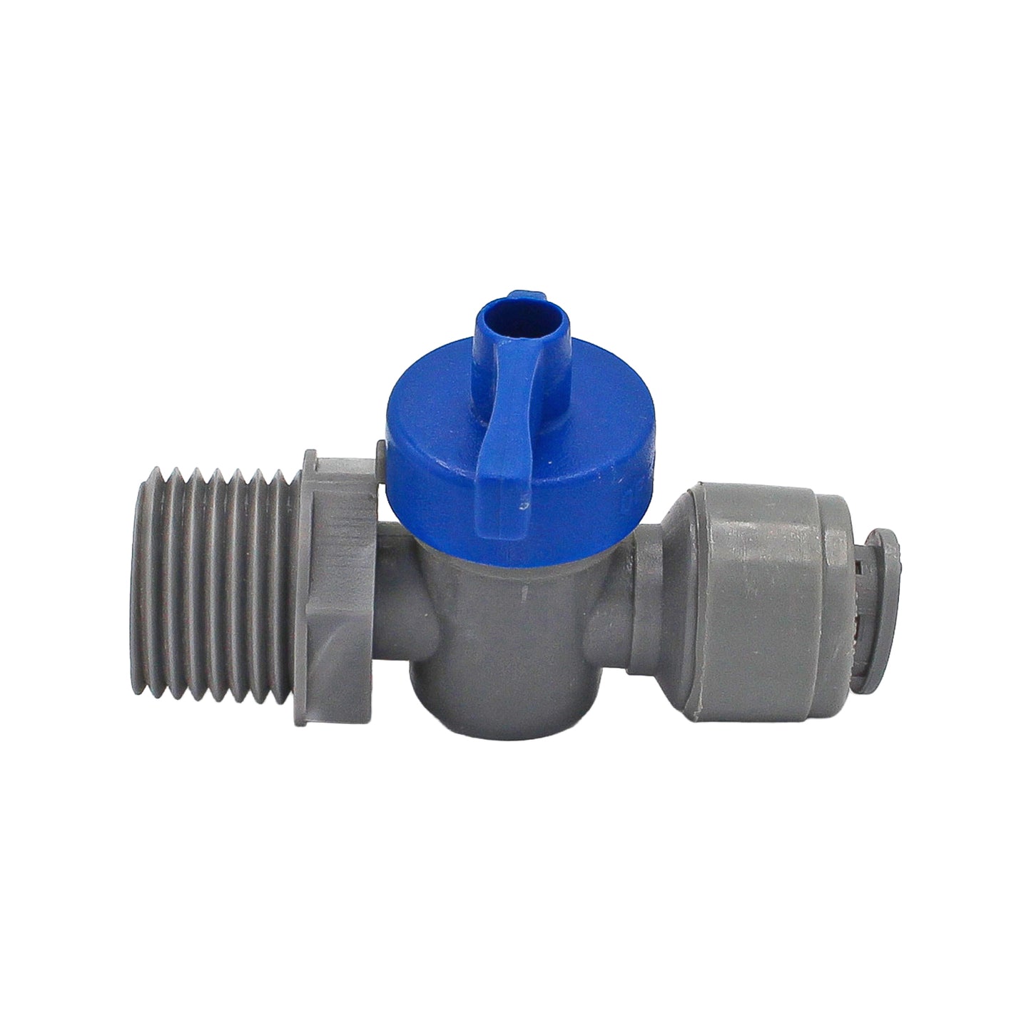 Kegland Duotight Food Grade Plastic (Push-In) Shut Off Valve - 1/2" Male NPT x 3/8" (9.5mm) -  Canuck Homebrew Supply, Canada