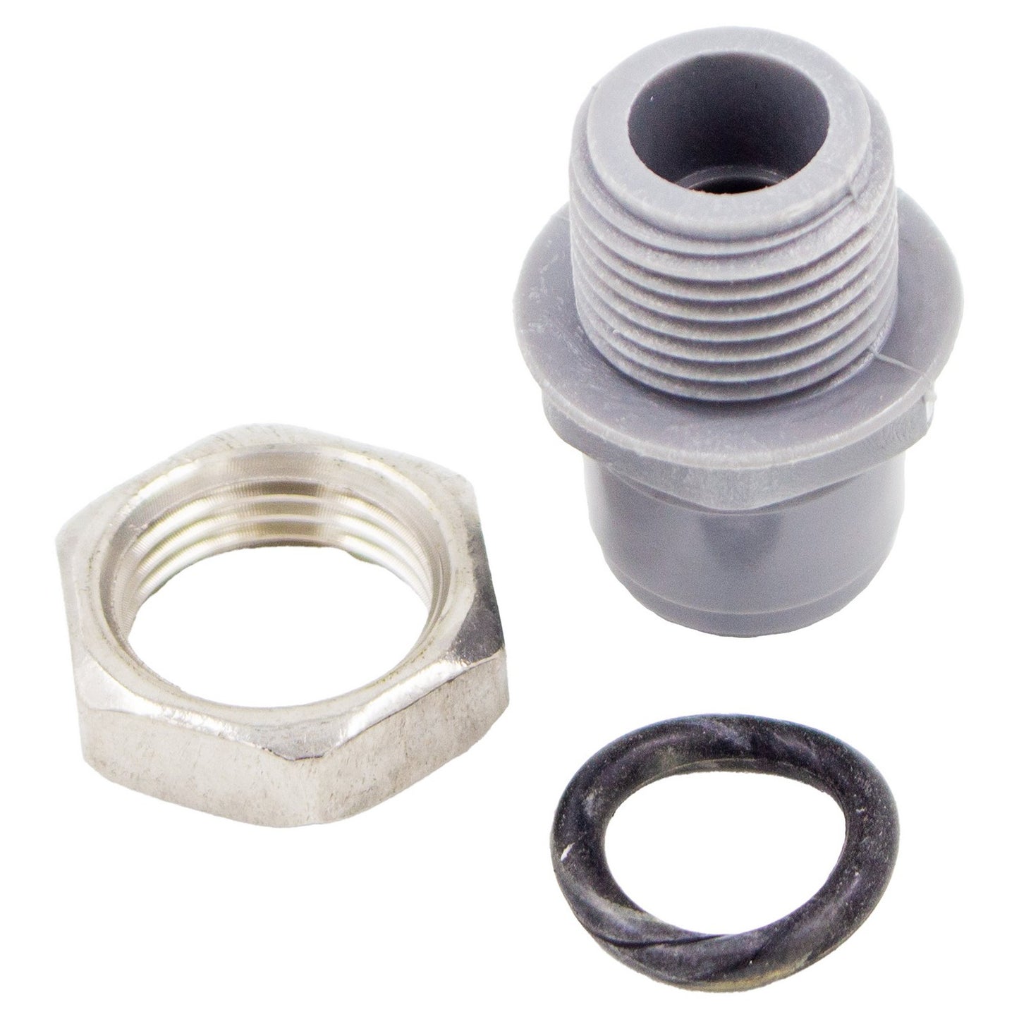 Duotight Food Grade Plastic (Push-In) Bulkhead - 1/2" NPT X 3/8" (9.5mm)