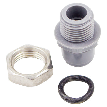 Duotight Food Grade Plastic (Push-In) Bulkhead - 1/2" NPT X 3/8" (9.5mm)