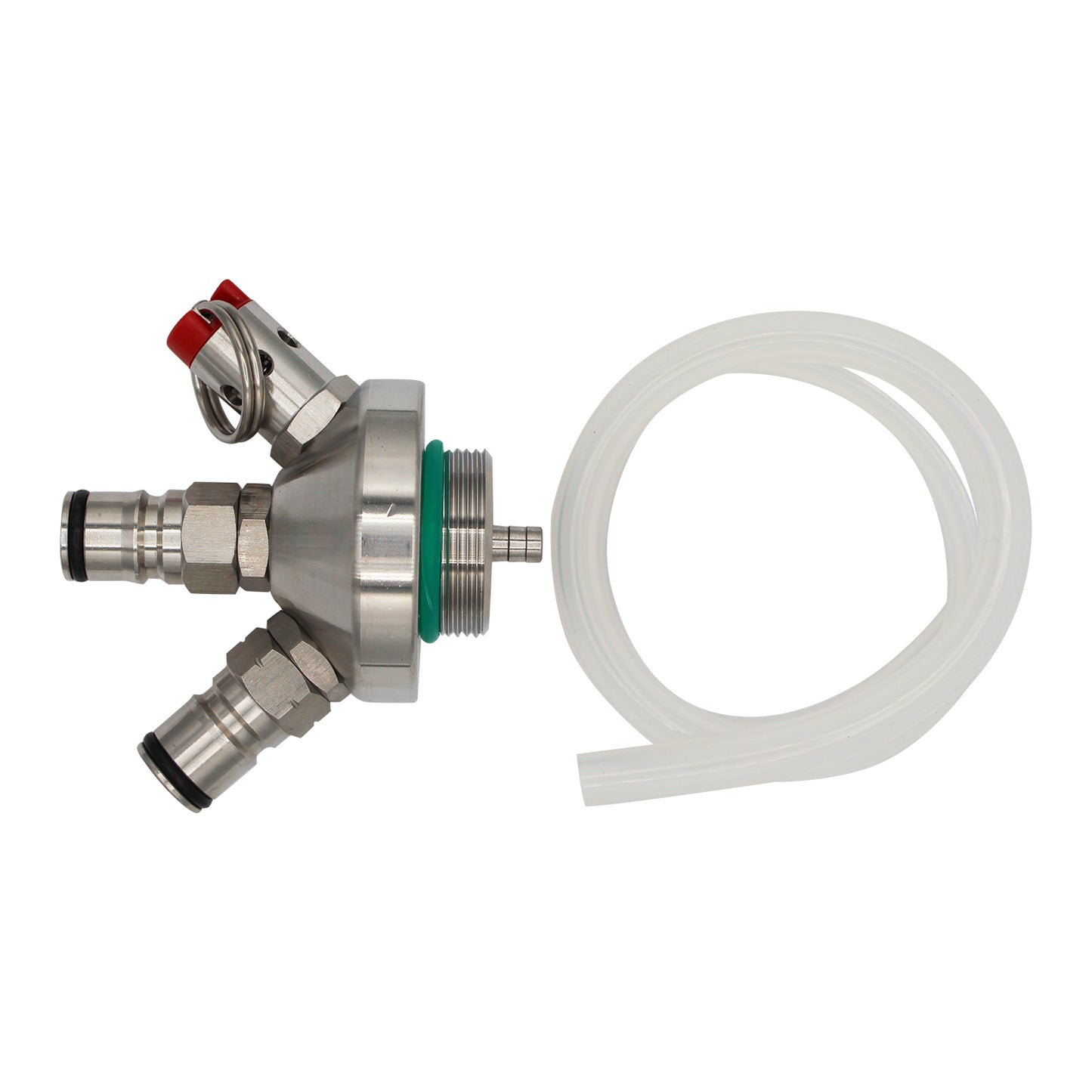 Kegland Stainless Steel "Mini-Keg" Ball Lock Lid with Silicone Dip Tube