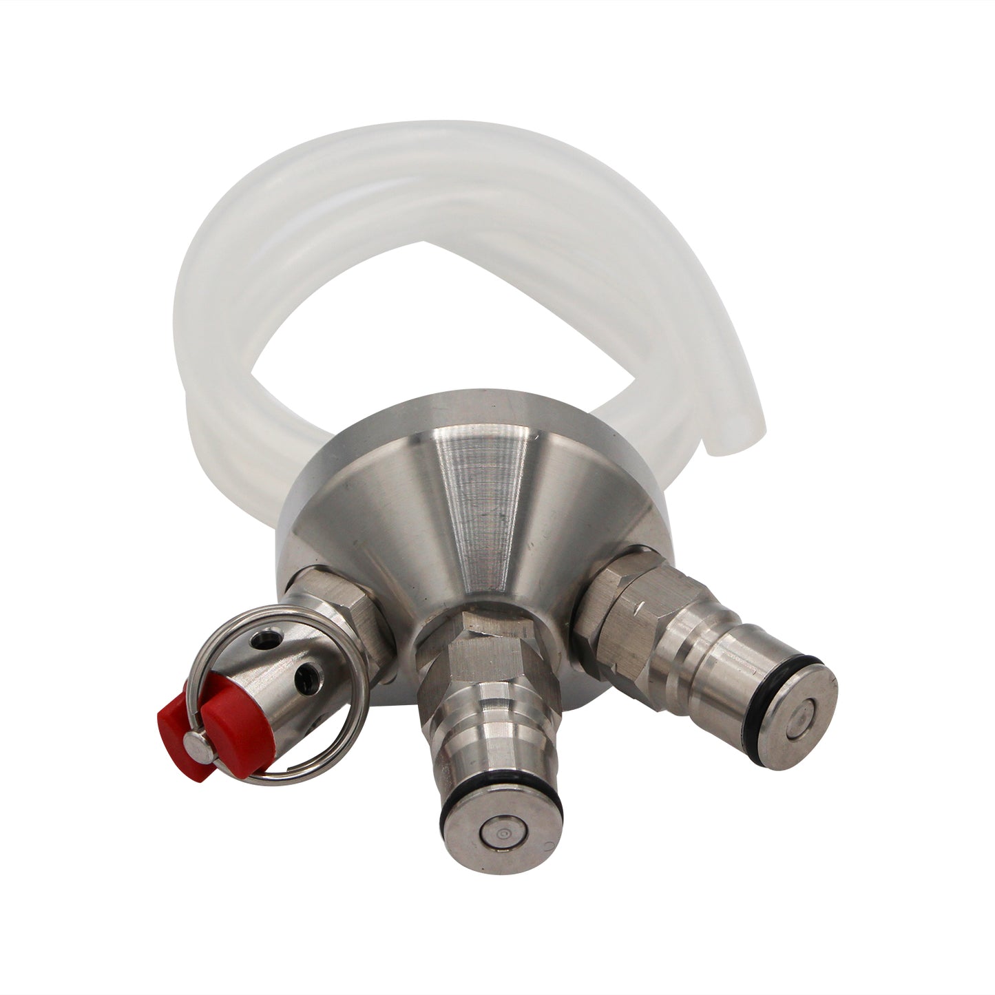 Kegland Stainless Steel "Mini-Keg" Ball Lock Lid with Silicone Dip Tube