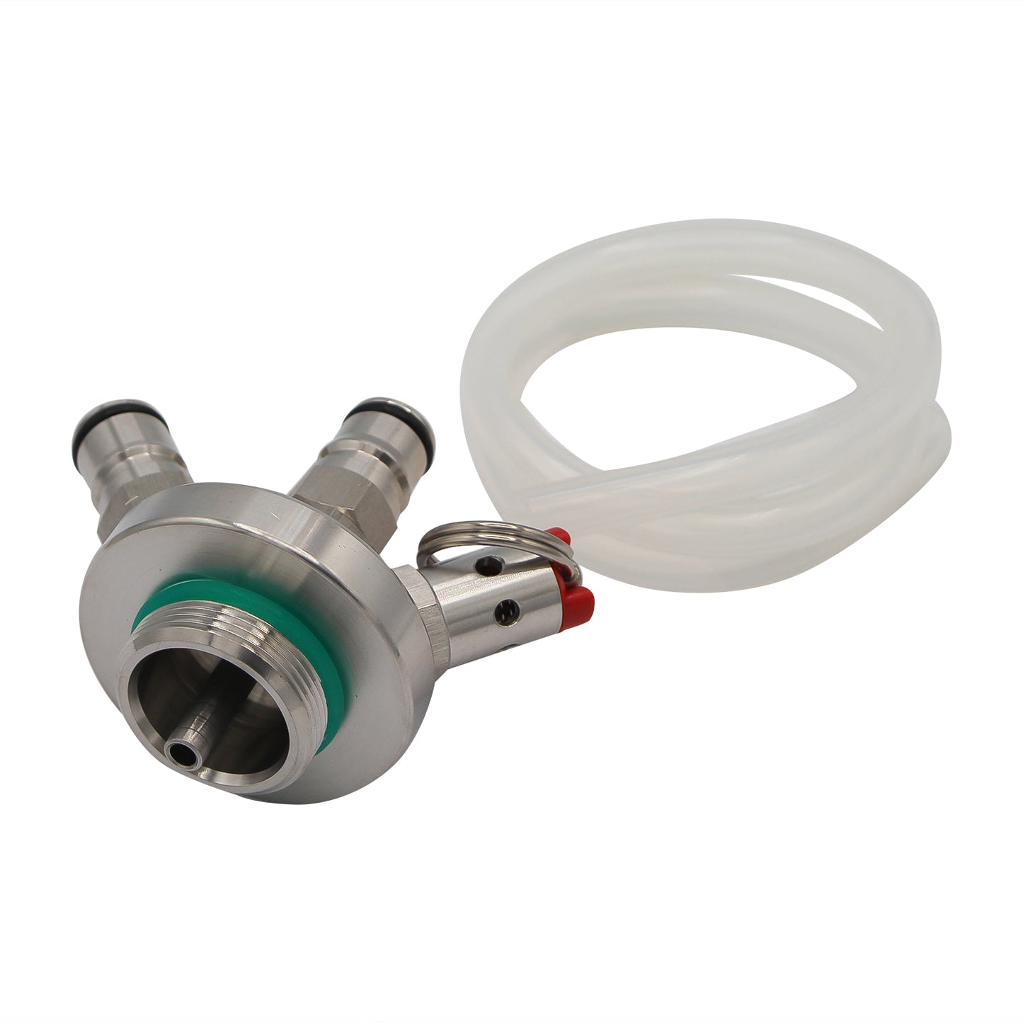 Kegland Stainless Steel "Mini-Keg" Ball Lock Lid with Silicone Dip Tube