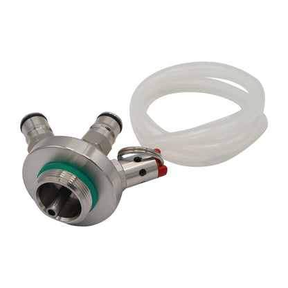 Kegland Stainless Steel "Mini-Keg" Ball Lock Lid with Silicone Dip Tube