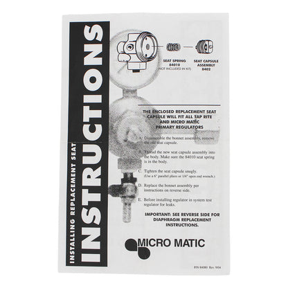 Micro Matic Secondary Regulator Repair Kit - Economy Series