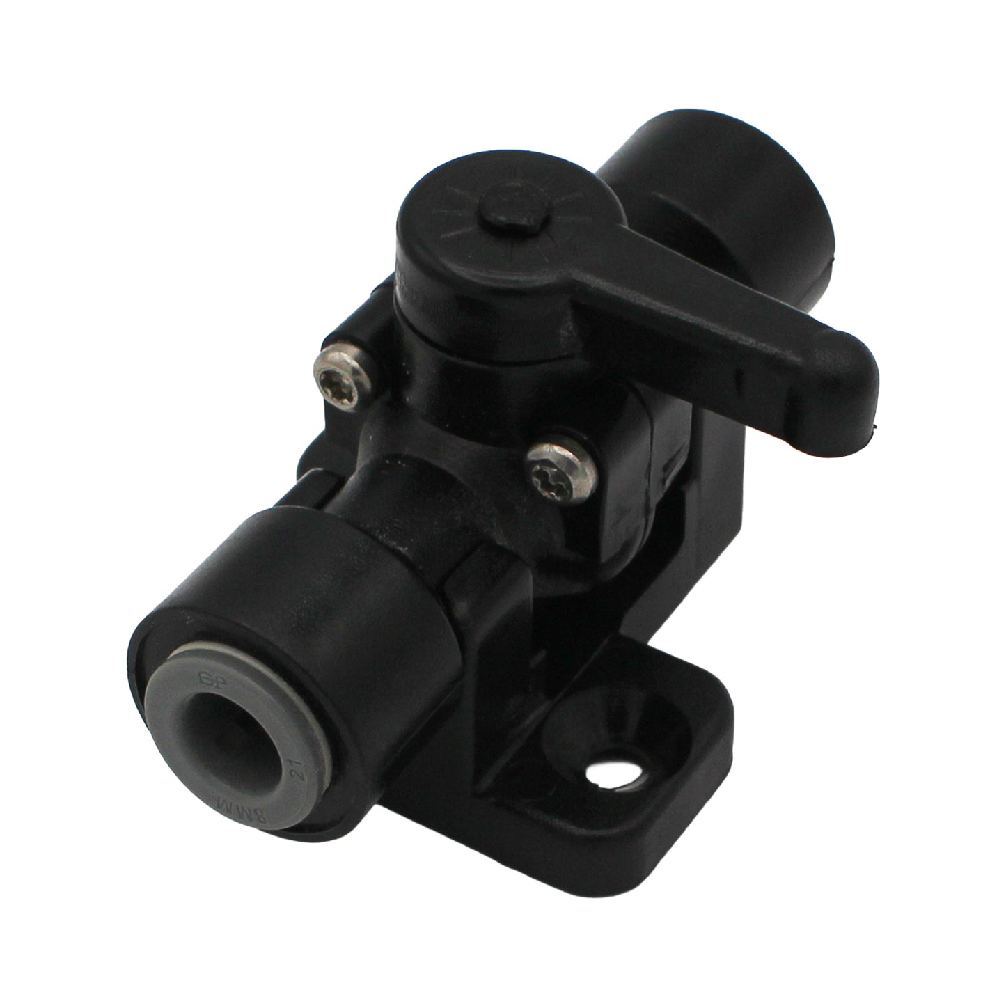 Micro Matic John Guest Food Grade Plastic (Push-In) Shut-Off Valve - 5/16"