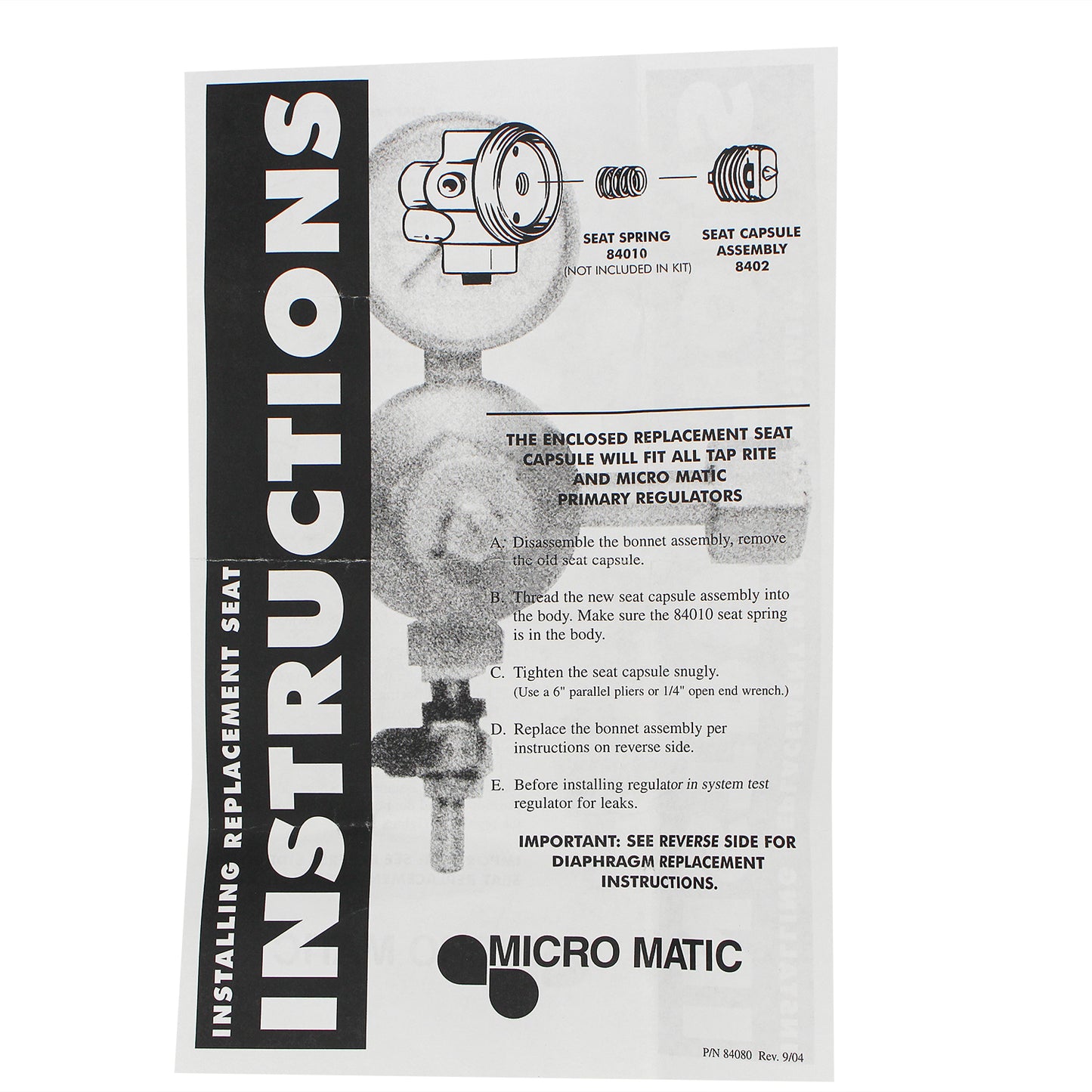 Micro Matic Primary Regulator Repair Kit - Economy Series