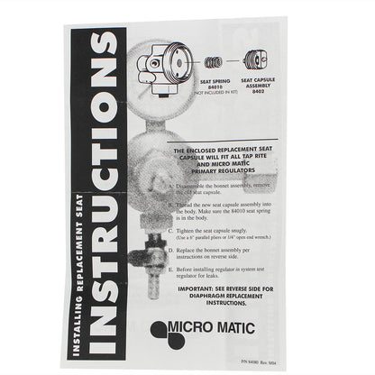 Micro Matic Primary Regulator Repair Kit - Economy Series