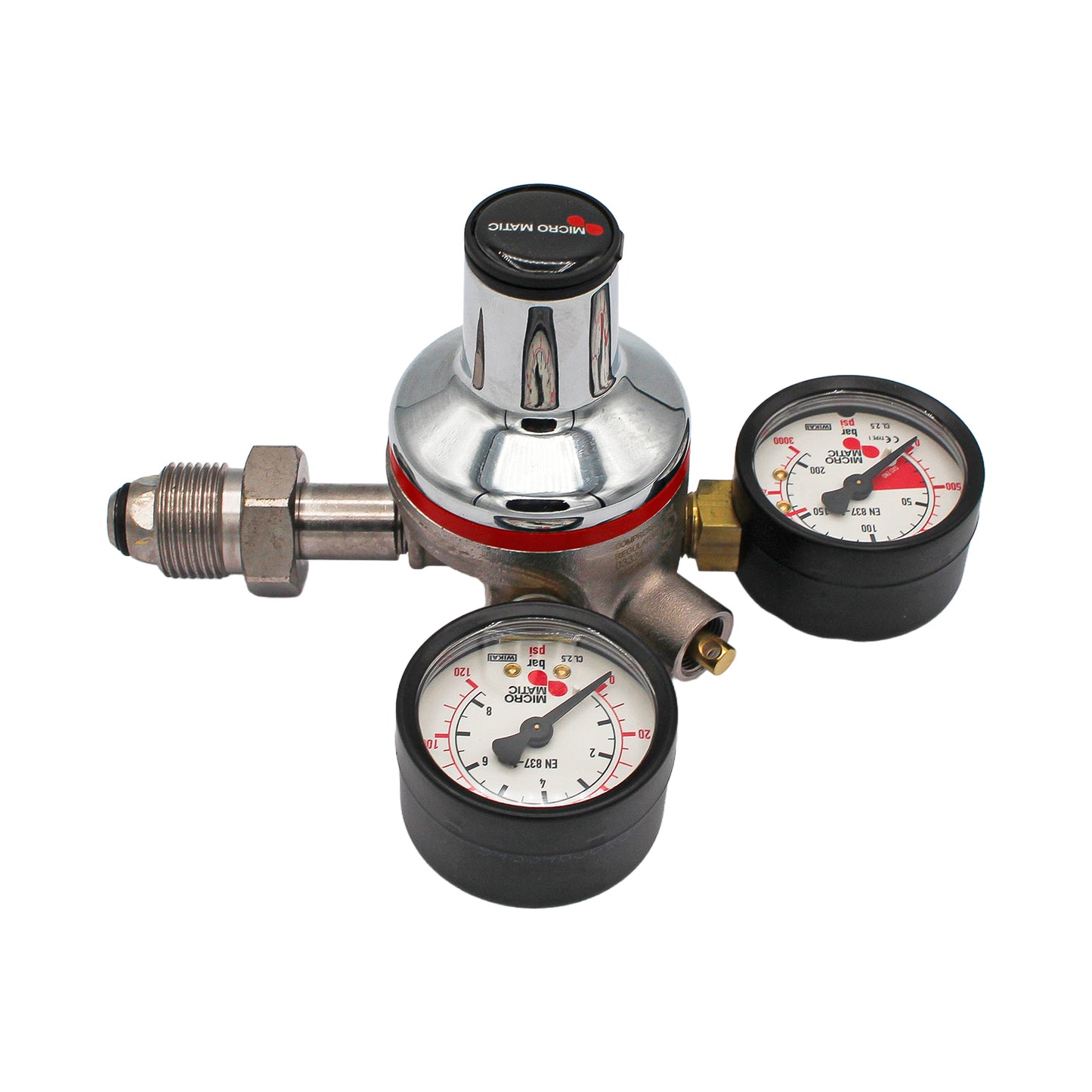 Micro Matic 1-Way Primary High Pressure Nitrogen Regulator (120 PSI, 3000 PSI) - Premium Plus Series -  Canuck Homebrew Supply, Canada