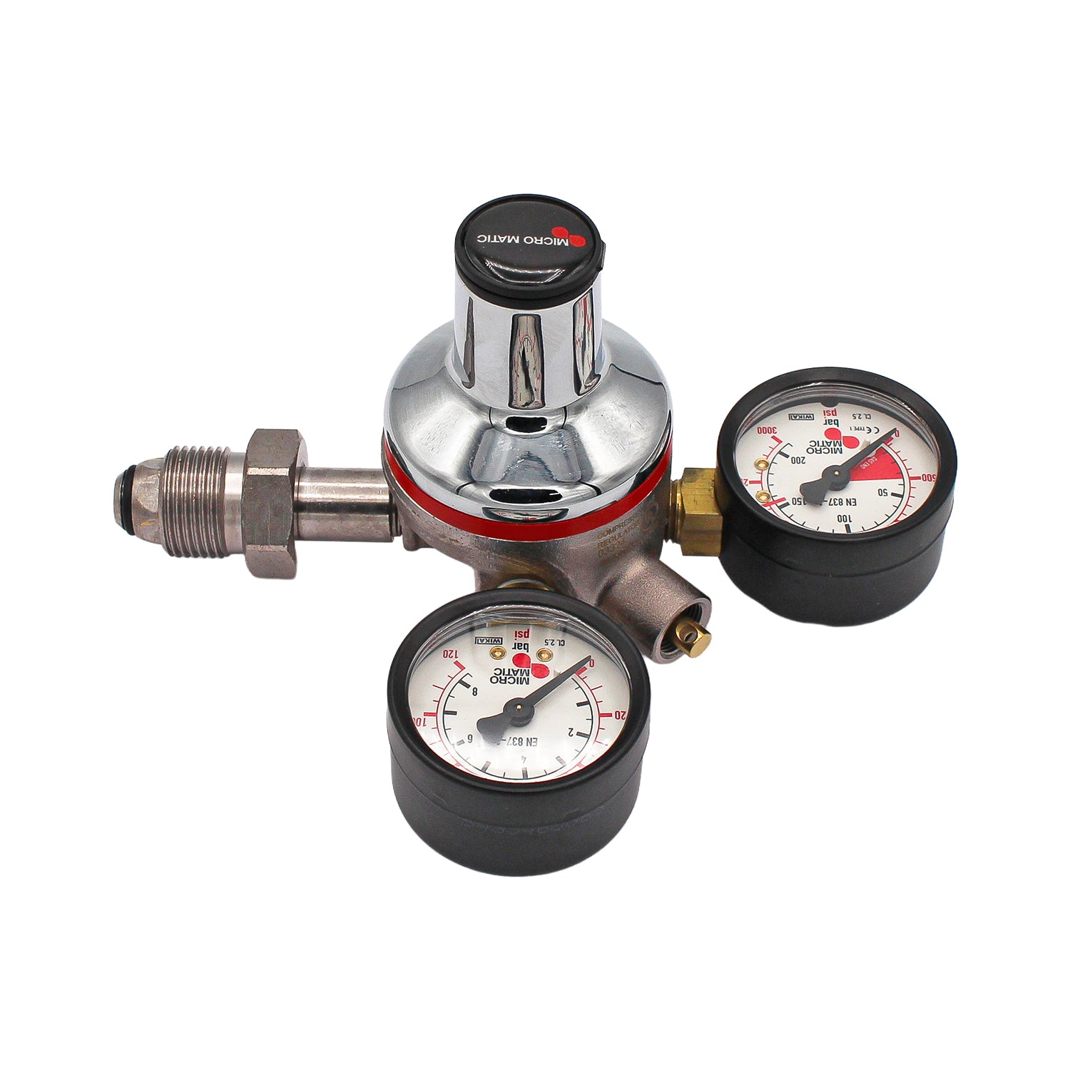 Micro Matic 1-Way Primary High Pressure Nitrogen Regulator (120 PSI, 3000 PSI) - Premium Plus Series -  Canuck Homebrew Supply, Canada