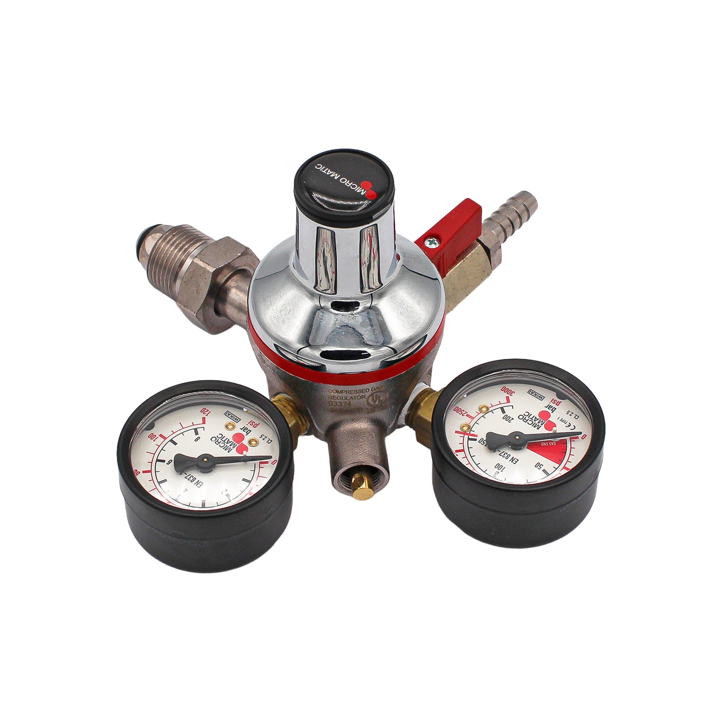 Micro Matic 1-Way Primary High Pressure Nitrogen Regulator (120 PSI, 3000 PSI) - Premium Plus Series -  Canuck Homebrew Supply, Canada
