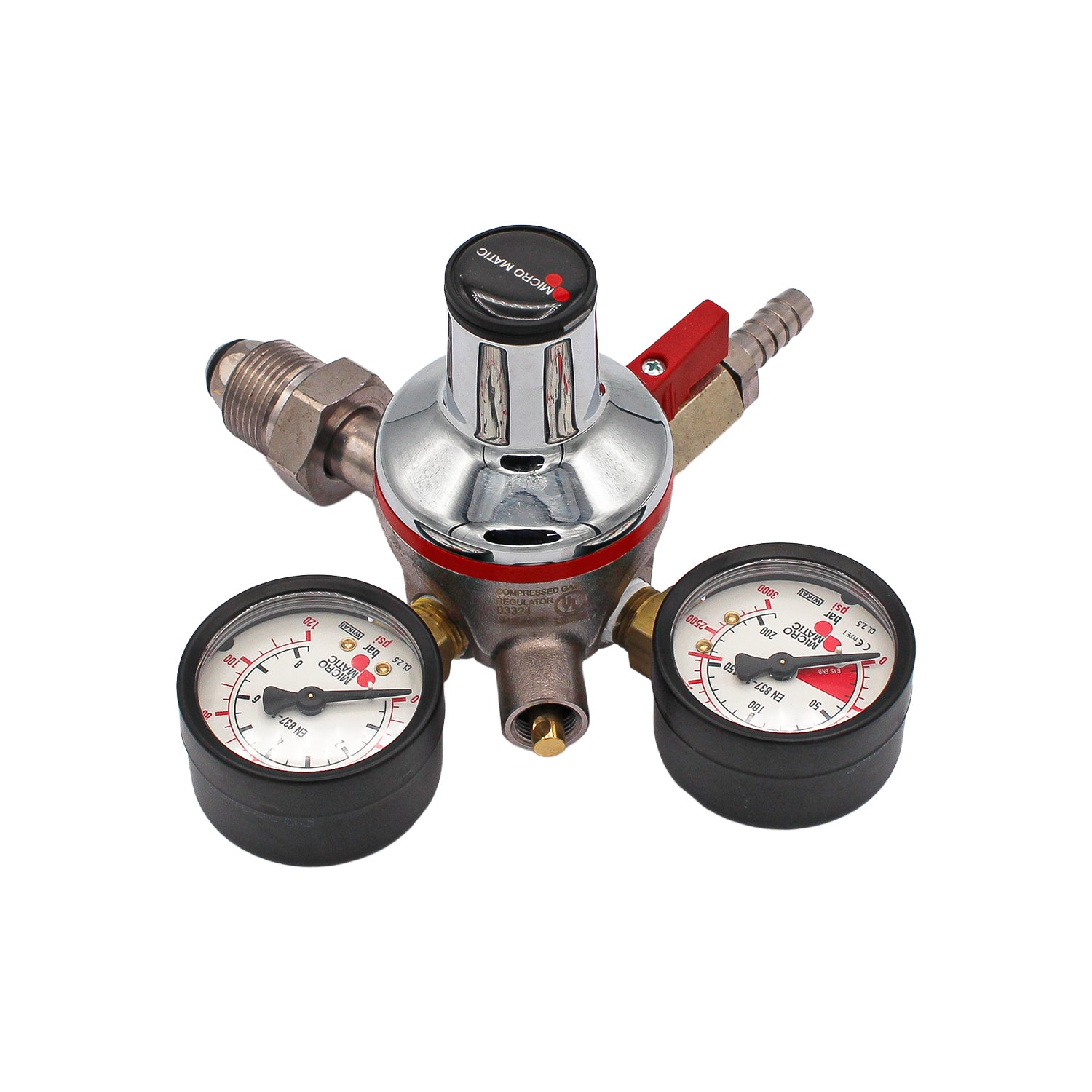 Micro Matic 1-Way Primary High Pressure Nitrogen Regulator (120 PSI, 3000 PSI) - Premium Plus Series -  Canuck Homebrew Supply, Canada