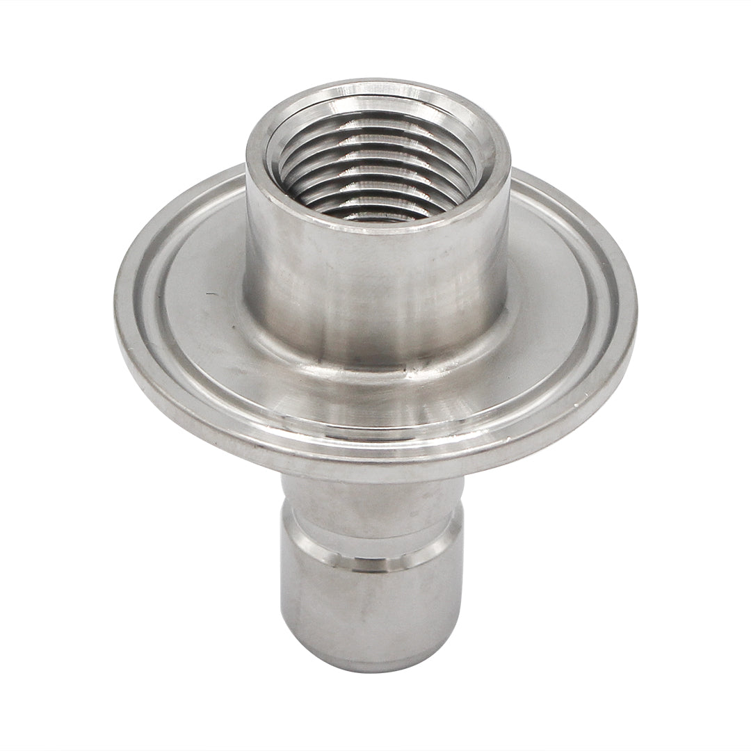 Stainless Steel Tri-Clover Quick Disconnect Fitting - 1.5" TC X Male QD (1/2" FNPT Interior)