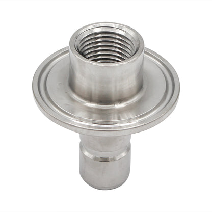 Stainless Steel Tri-Clover Quick Disconnect Fitting - 1.5" TC X Male QD (1/2" FNPT Interior)